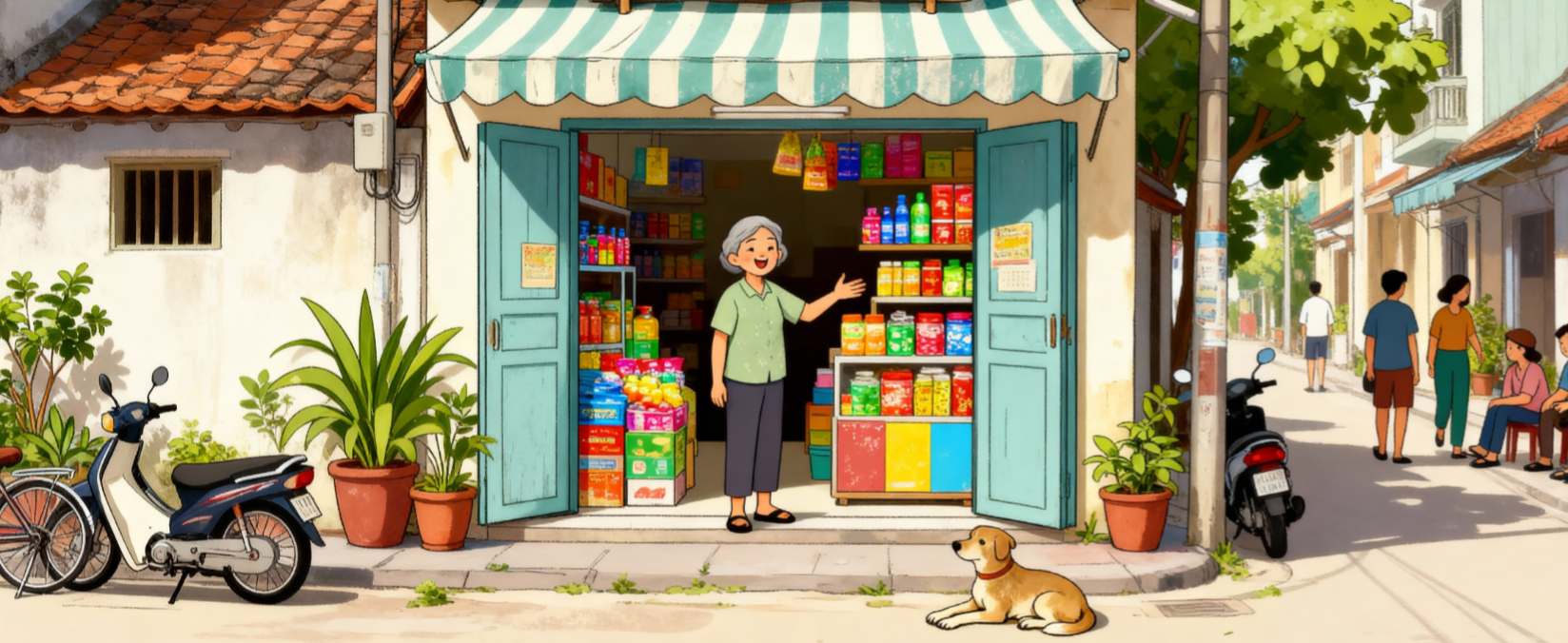 Cửa hàng nhỏ phát đạt